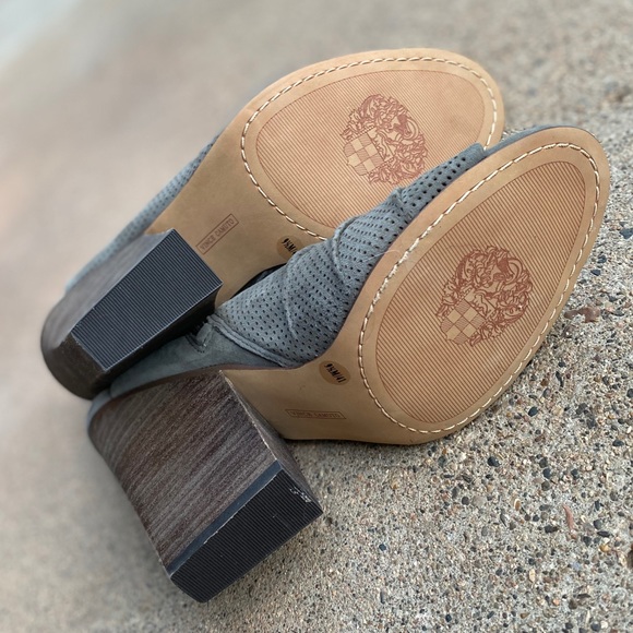 Vince Camuto | Grey Open Toe And Heel Booties - Picture 11 of 11